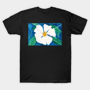 Ode to Georgia #3 - White Clematis Flower T-Shirt